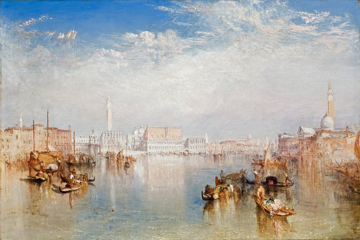 Widok Wenecji: Pałac Książęcy, Dogana i część San Giorgio, 1841 autorstwa Joseph Mallord William Turner