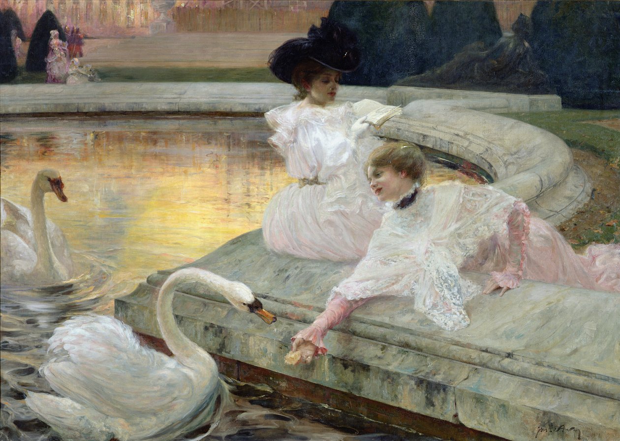 Łabędzie, 1900 autorstwa Joseph Marius Avy