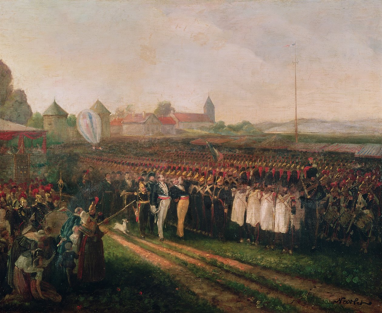 Przegląd Gwardii Narodowej i Straży Pożarnej autorstwa Joseph Navlet