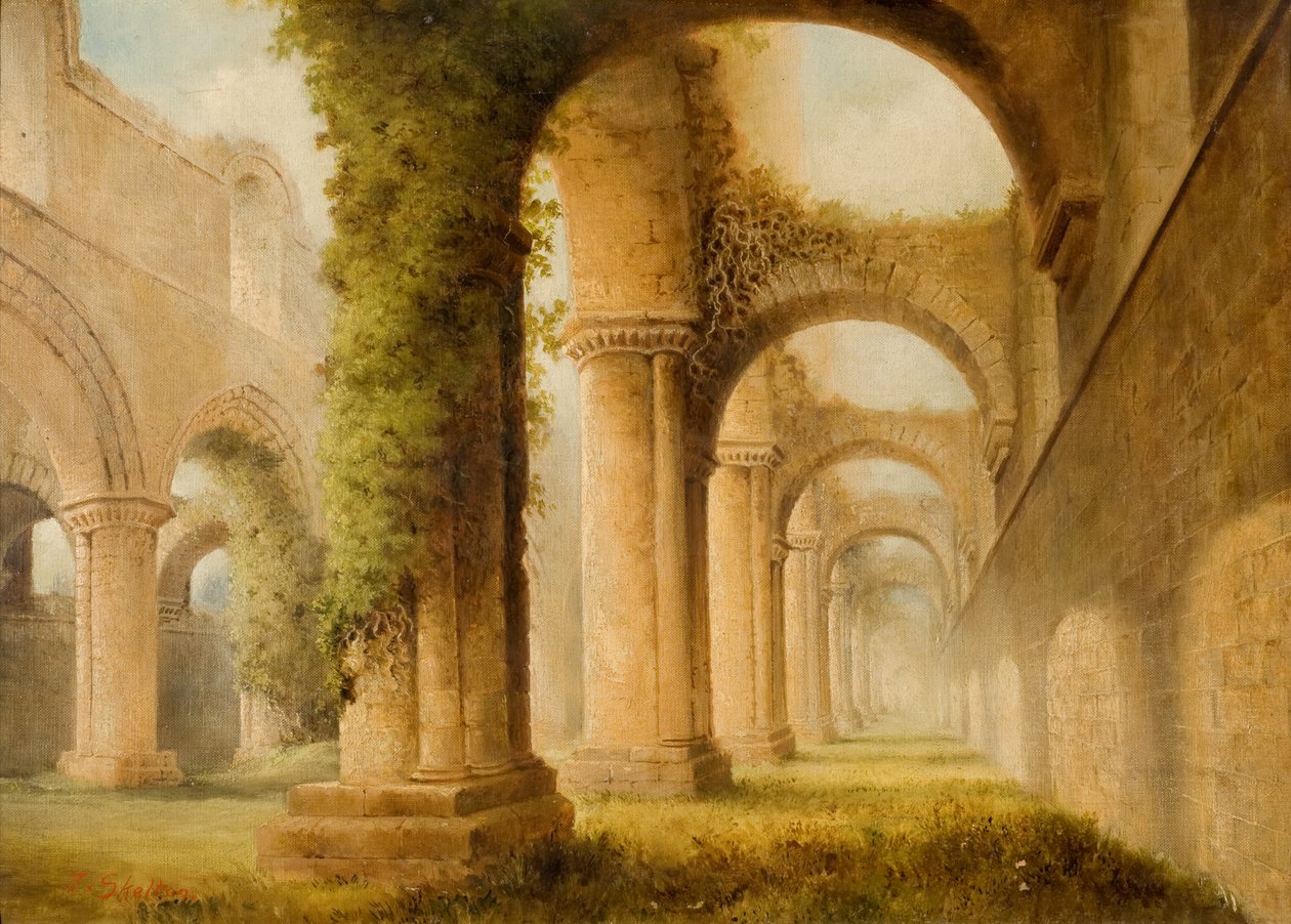 Opactwo Kirkstall autorstwa Joseph Ratcliffe Skelton