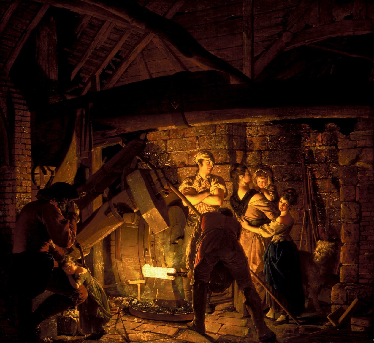 Żelazna kuźnia autorstwa Joseph Wright of Derby
