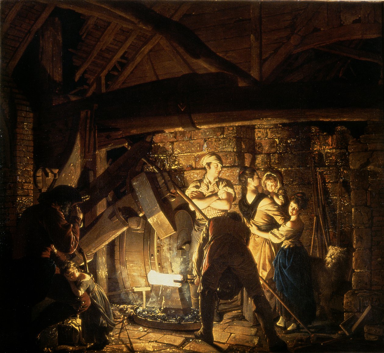 Żelazna kuźnia, 1772 autorstwa Joseph Wright of Derby