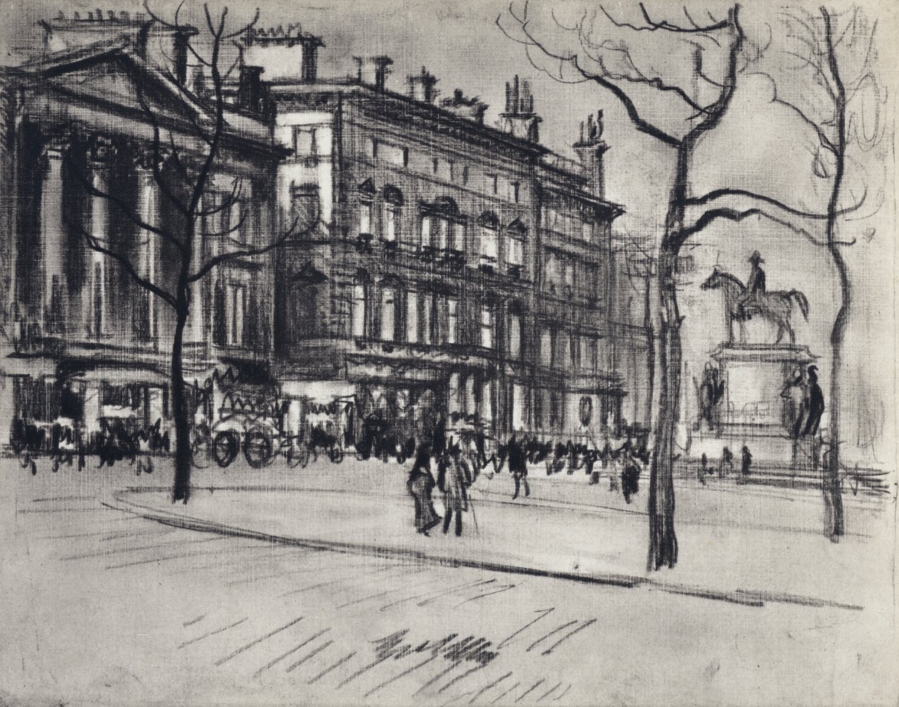 Pałace Piccadilly (lito) autorstwa Joseph (after) Pennell