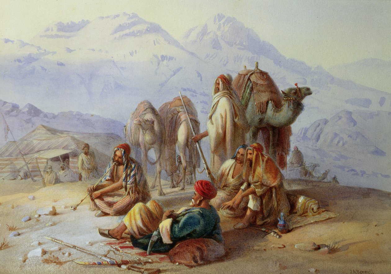 Obóz Arabów (wc na papierze) autorstwa Joseph Austin Benwell