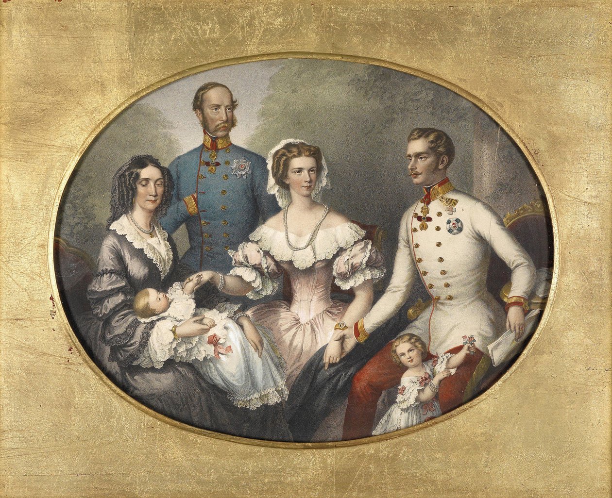 Cesarska Rodzina Austrii, 1856 autorstwa Joseph Bayer