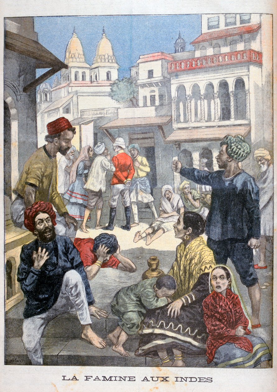 Głód w Indiach, 1900 autorstwa Joseph Belon
