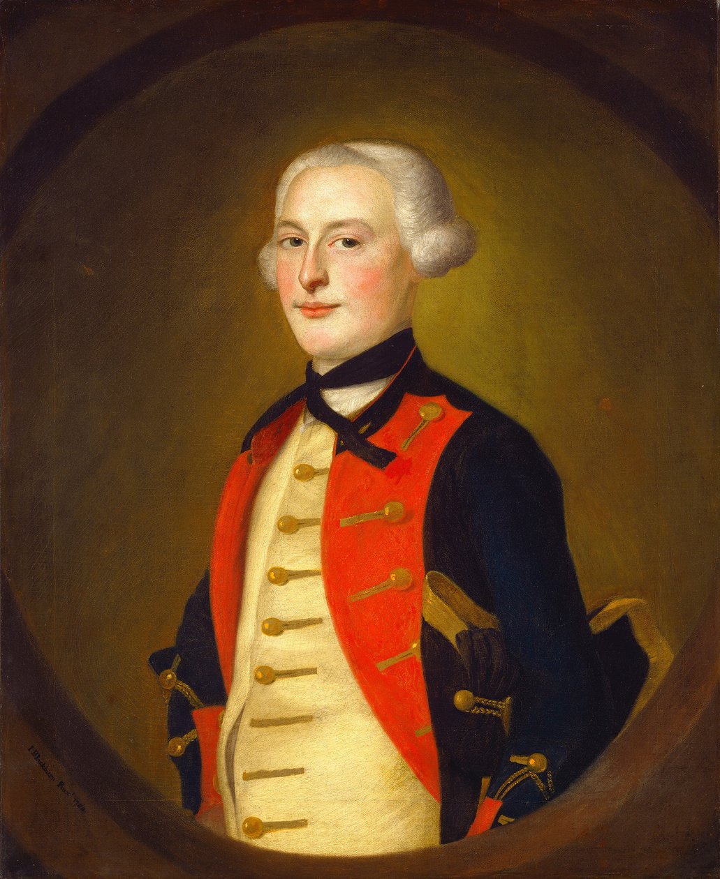 Oficer wojskowy, 1756. autorstwa Joseph Blackburn