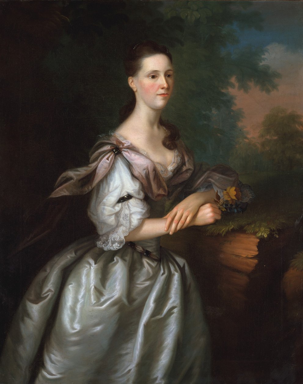 Pani Samuel Cutts, ca. 1762-63. autorstwa Joseph Blackburn