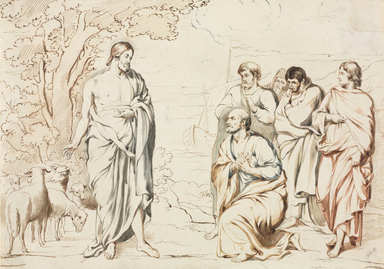 Chrystus i Jego uczniowie. autorstwa Joseph Brett