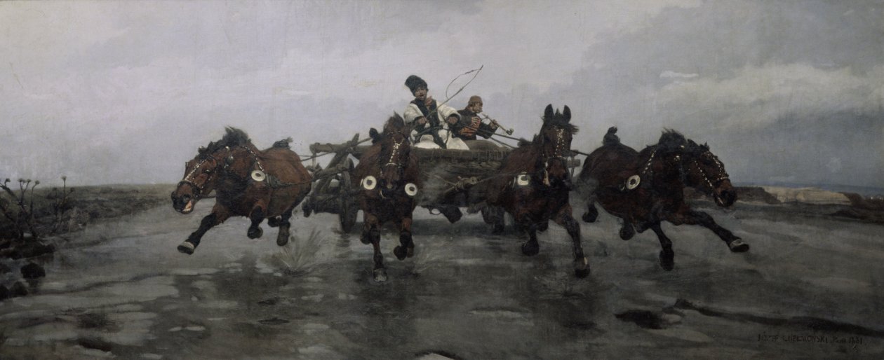 Czterech w ręku, 1881 autorstwa Joseph Chelmonski
