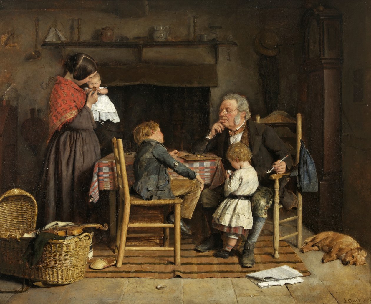 Warcaby, 1859 autorstwa Joseph Clark