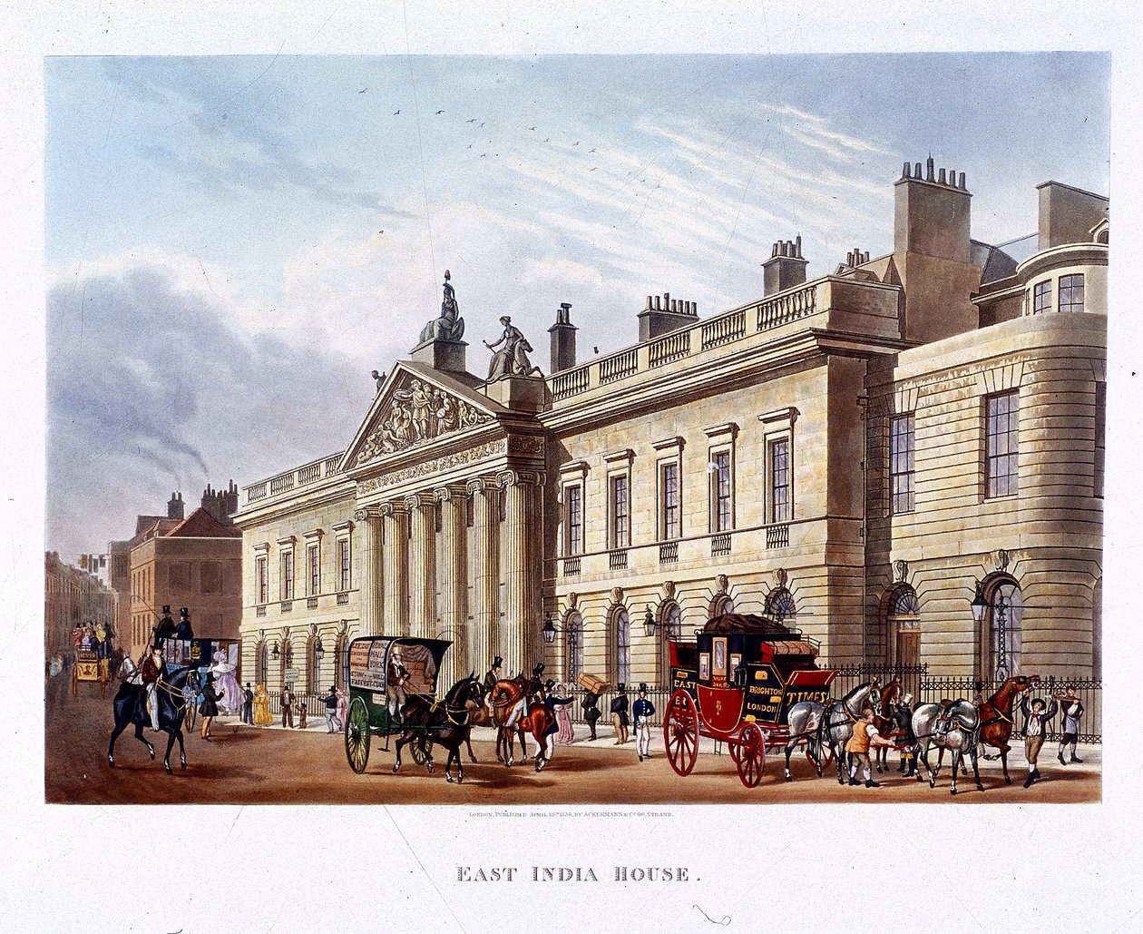 Dom Wschodnioindyjski, Londyn, 1836 autorstwa Joseph Constantine Stadler