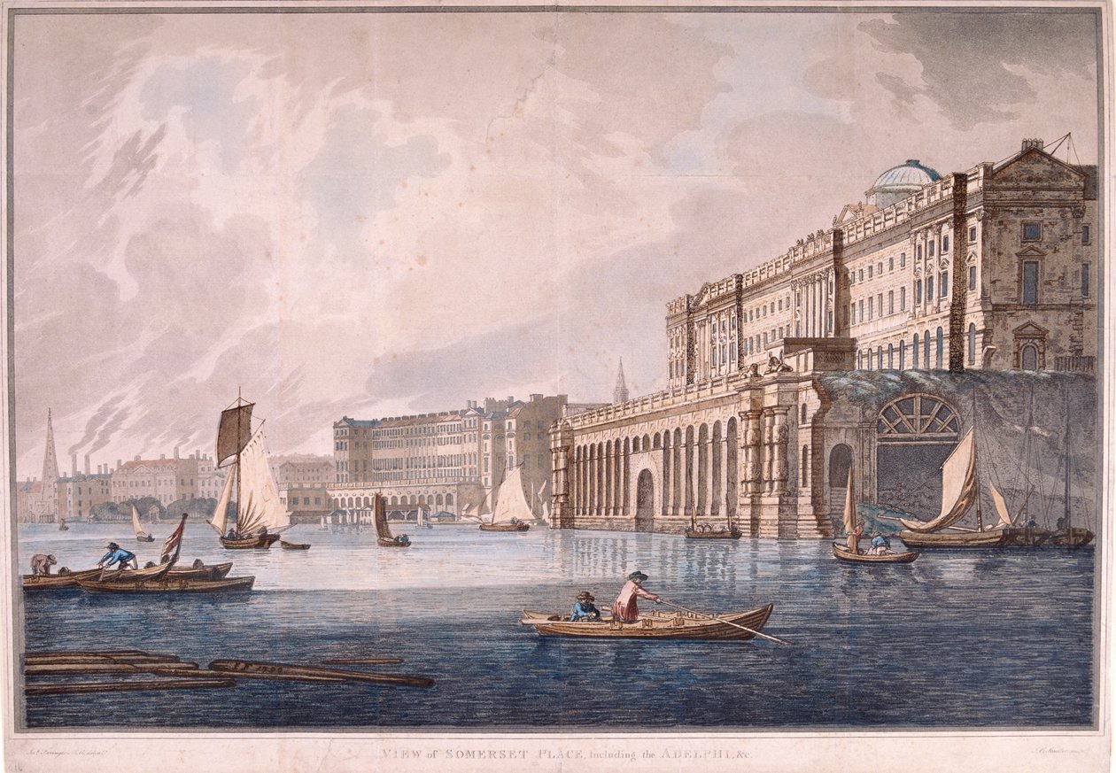 Somerset House, Londyn, 1791 autorstwa Joseph Constantine Stadler