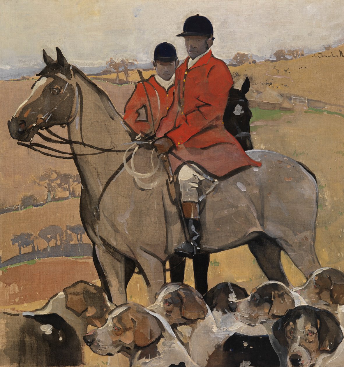 Spotkanie (gwasz na płótnie) autorstwa Joseph Crawhall