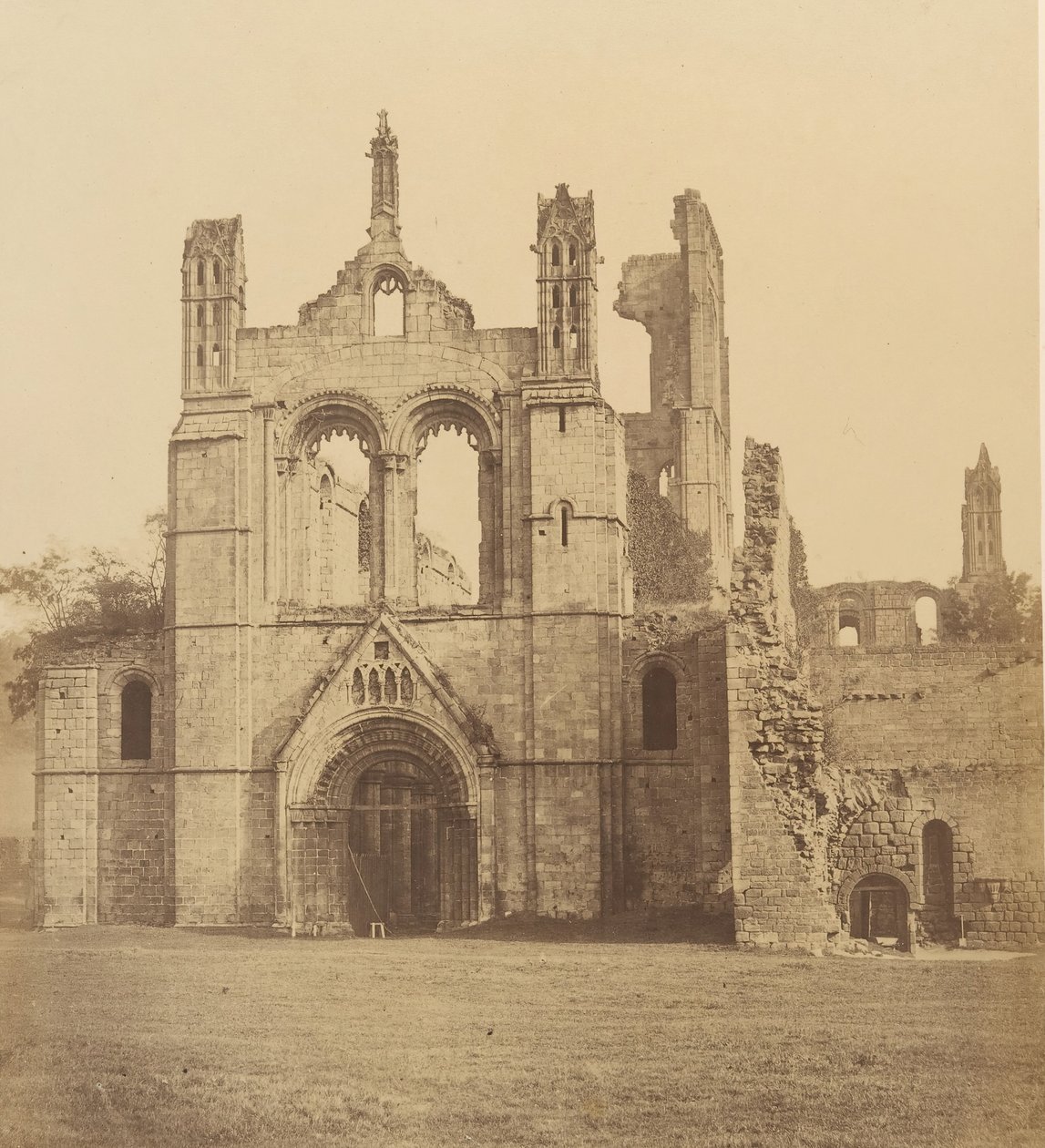 Opactwo Kirkstall. Z Zachodu, lata 50. XIX wieku. autorstwa Joseph Cundall