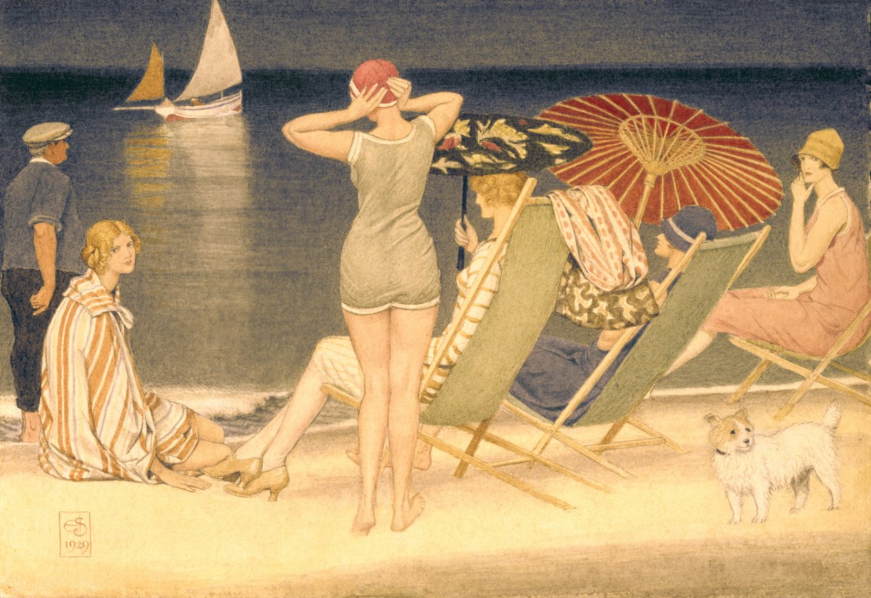 Parasole, 1929 (wc na papierze) autorstwa Joseph Edward Southall