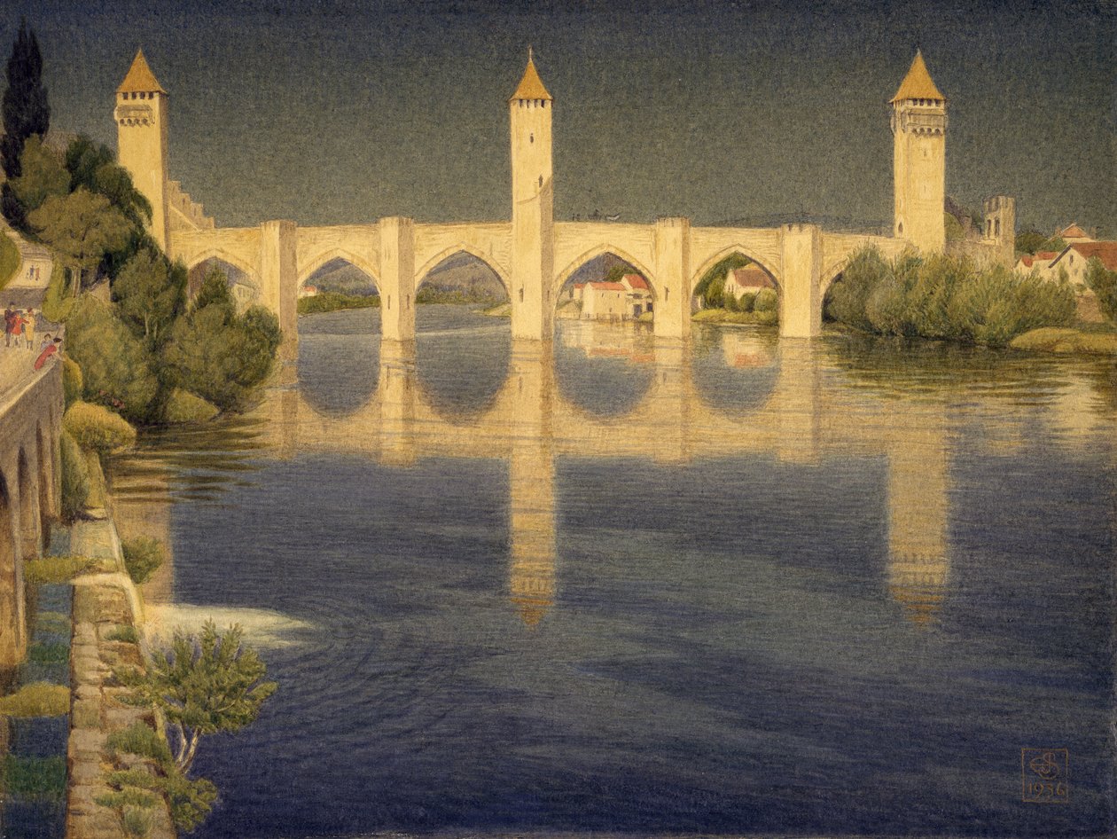 Pont Valentre, Cahors, South Side autorstwa Joseph Edward Southall