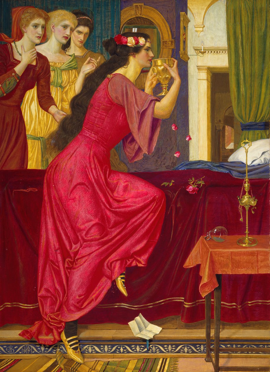 Sigismonda pijąca truciznę, c1897. autorstwa Joseph Edward Southall