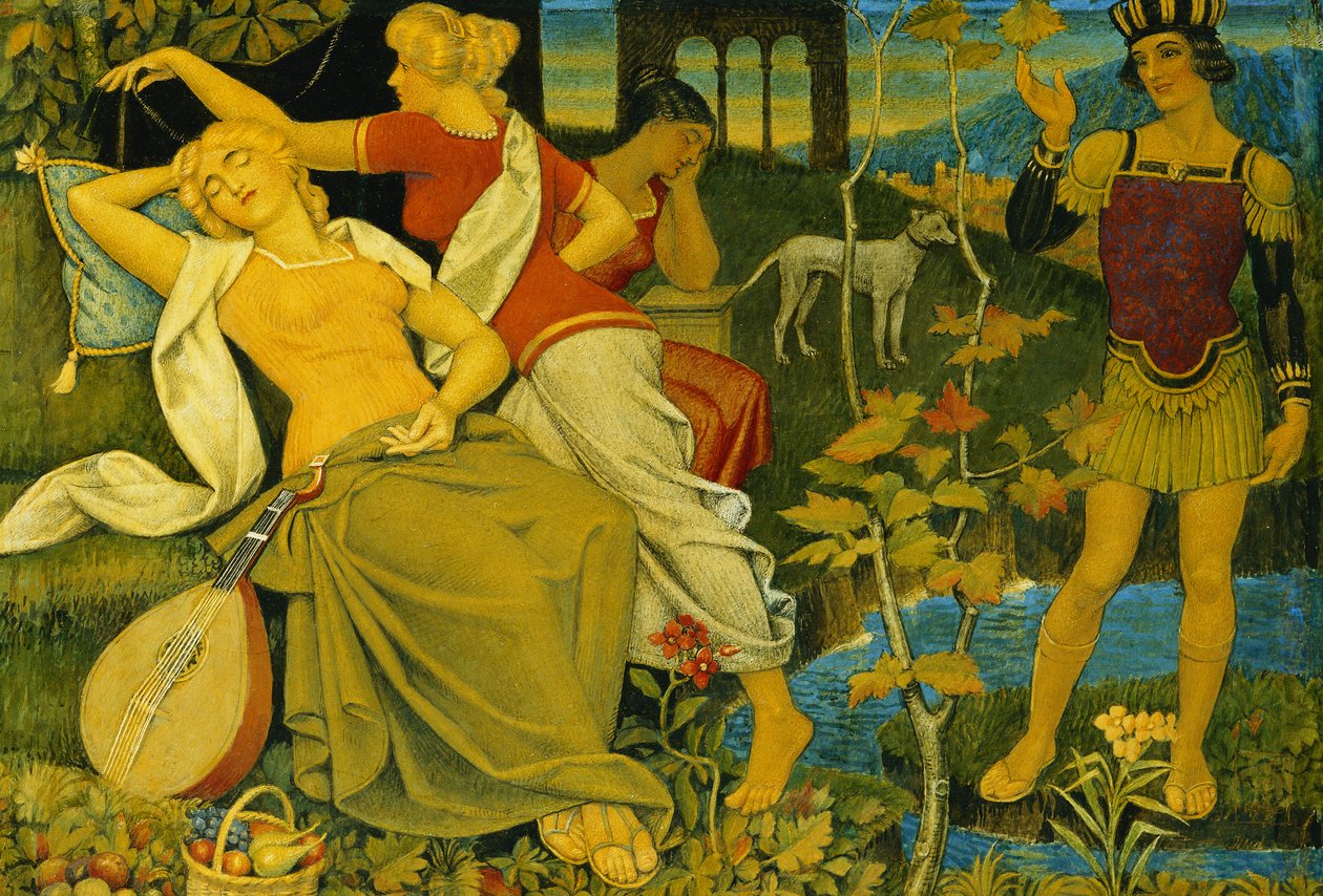 Śpiące piękności autorstwa Joseph Edward Southall