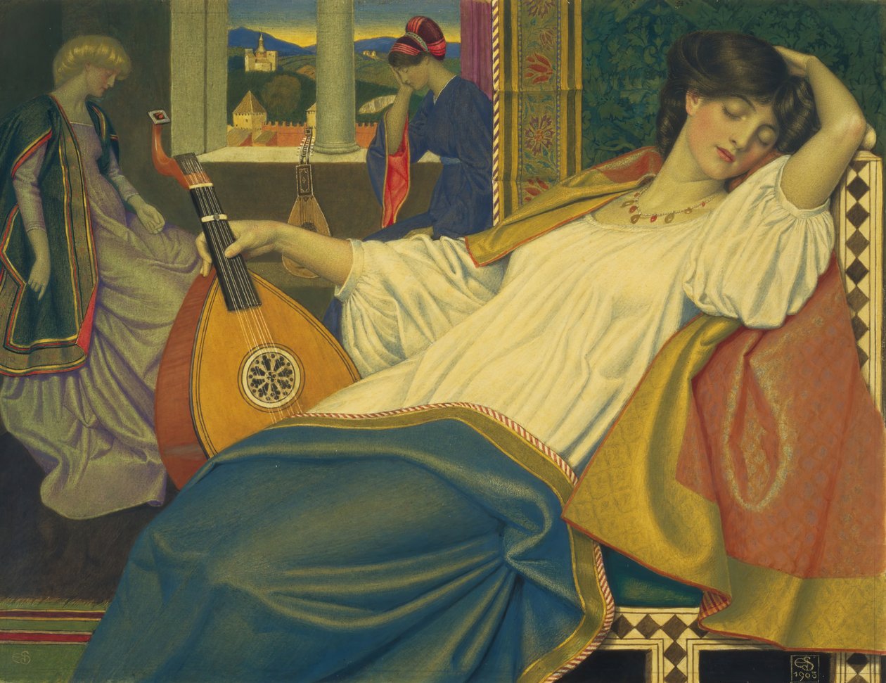 Śpiąca Królewna, 1903. autorstwa Joseph Edward Southall