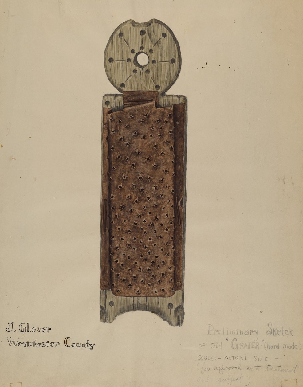 Ręcznie robiona tarka autorstwa Joseph Glover