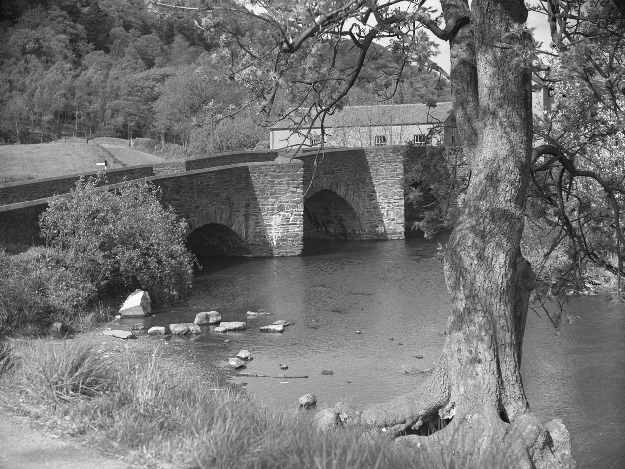 Rzeka i most w Newby Bridge autorstwa Joseph Hardman