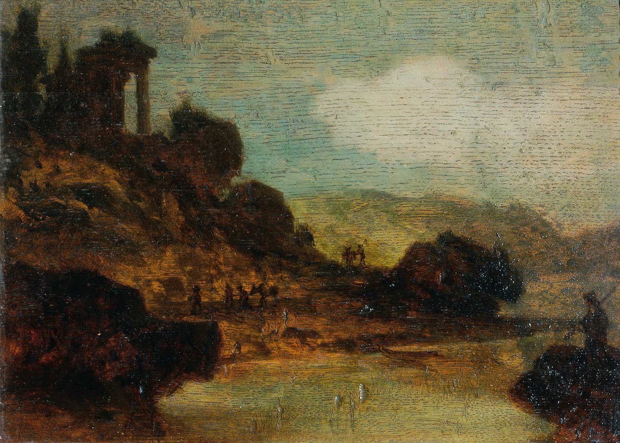 Krajobraz z ruinami autorstwa Joseph Hasslwander