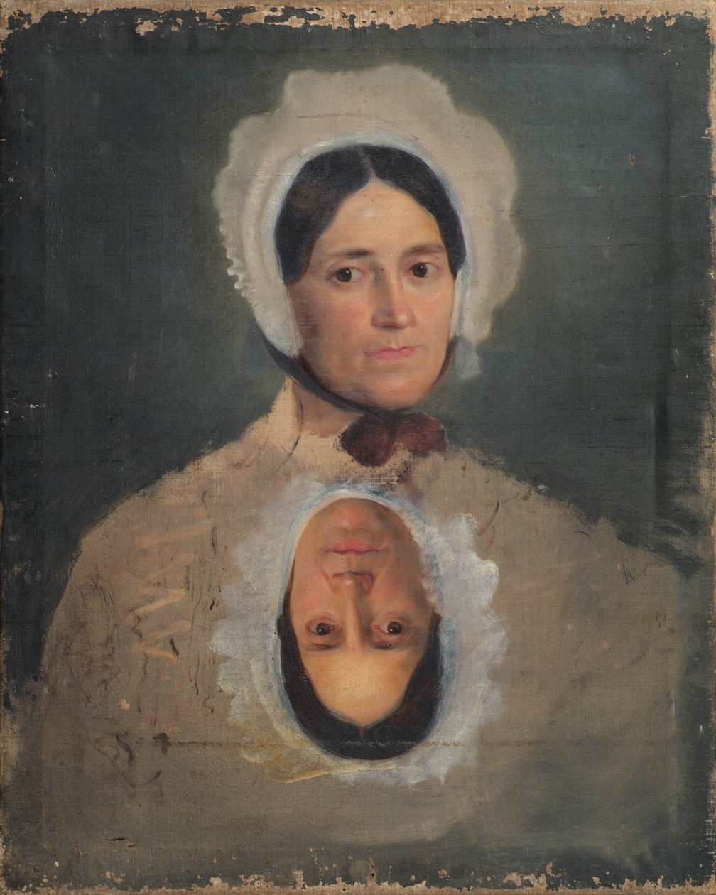Dwa badania głowy kobiety autorstwa Joseph Hasslwander