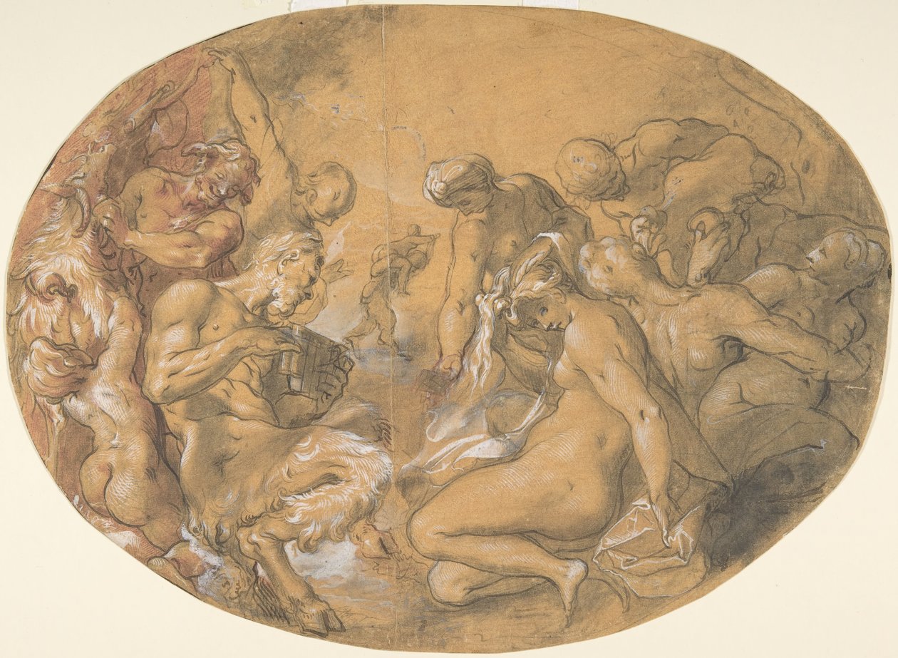 Satyry i nimfy, ca. 1599. autorstwa Joseph Heintz the Elder