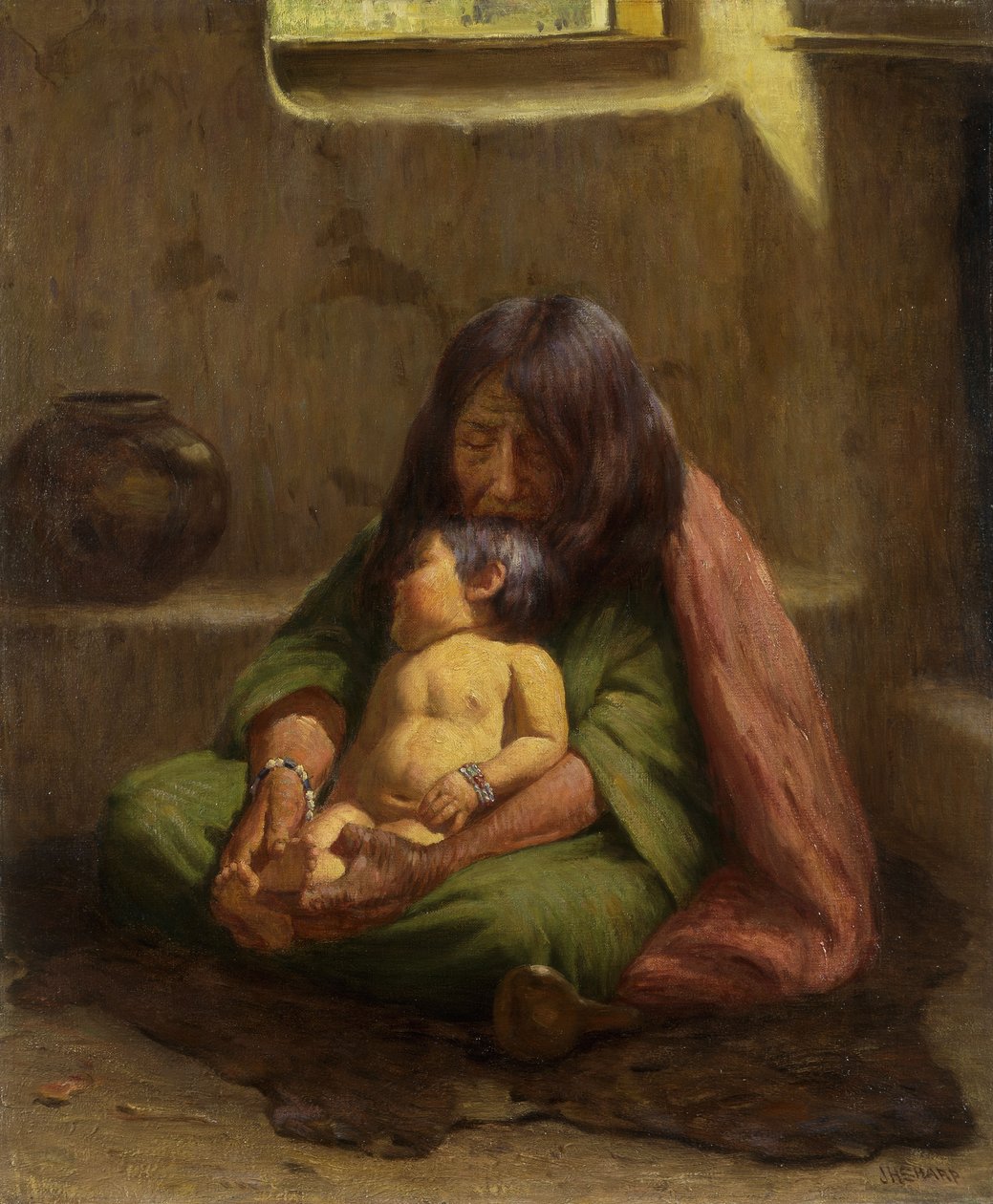 Indyjska matka i dziecko autorstwa Joseph Henry Sharp