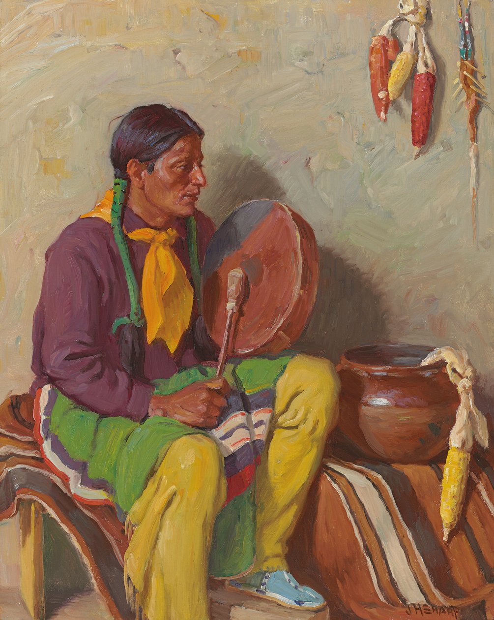 The Chant (olej na płótnie) autorstwa Joseph Henry Sharp