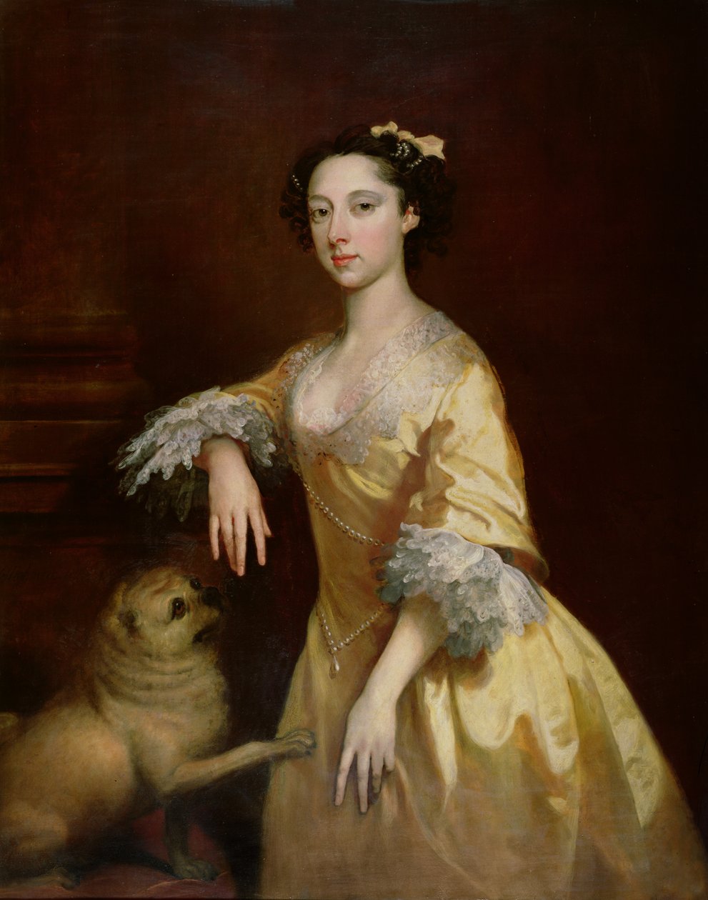 Dama z mopsem autorstwa Joseph Highmore