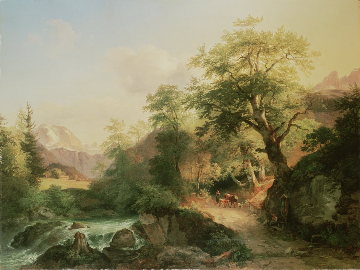 Las pod Wiedniem, 1852 r. autorstwa Joseph Hoger