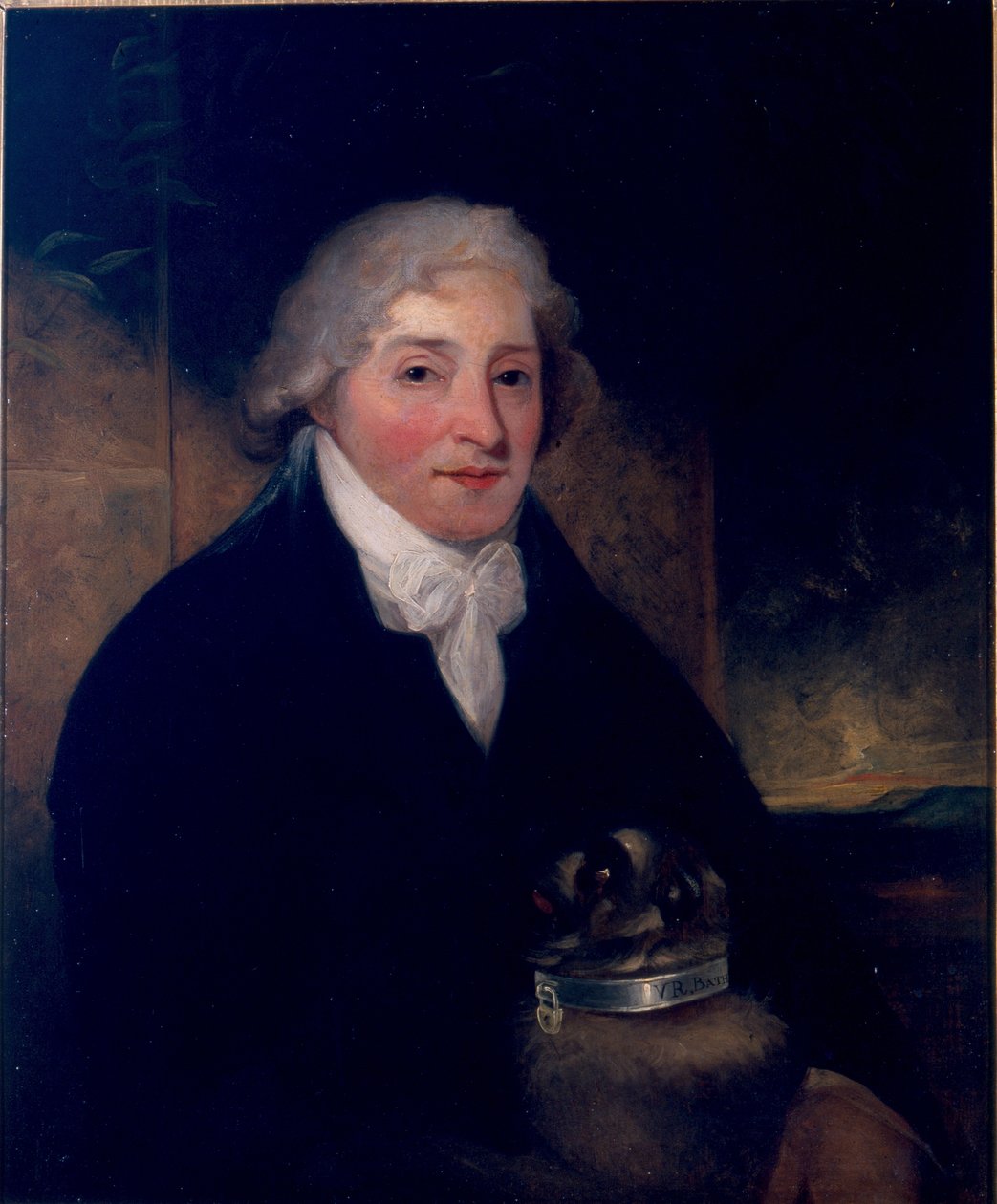 Venanzio Rauzzini z psem, Turek, ok. 1795 r. autorstwa Joseph Hutchison