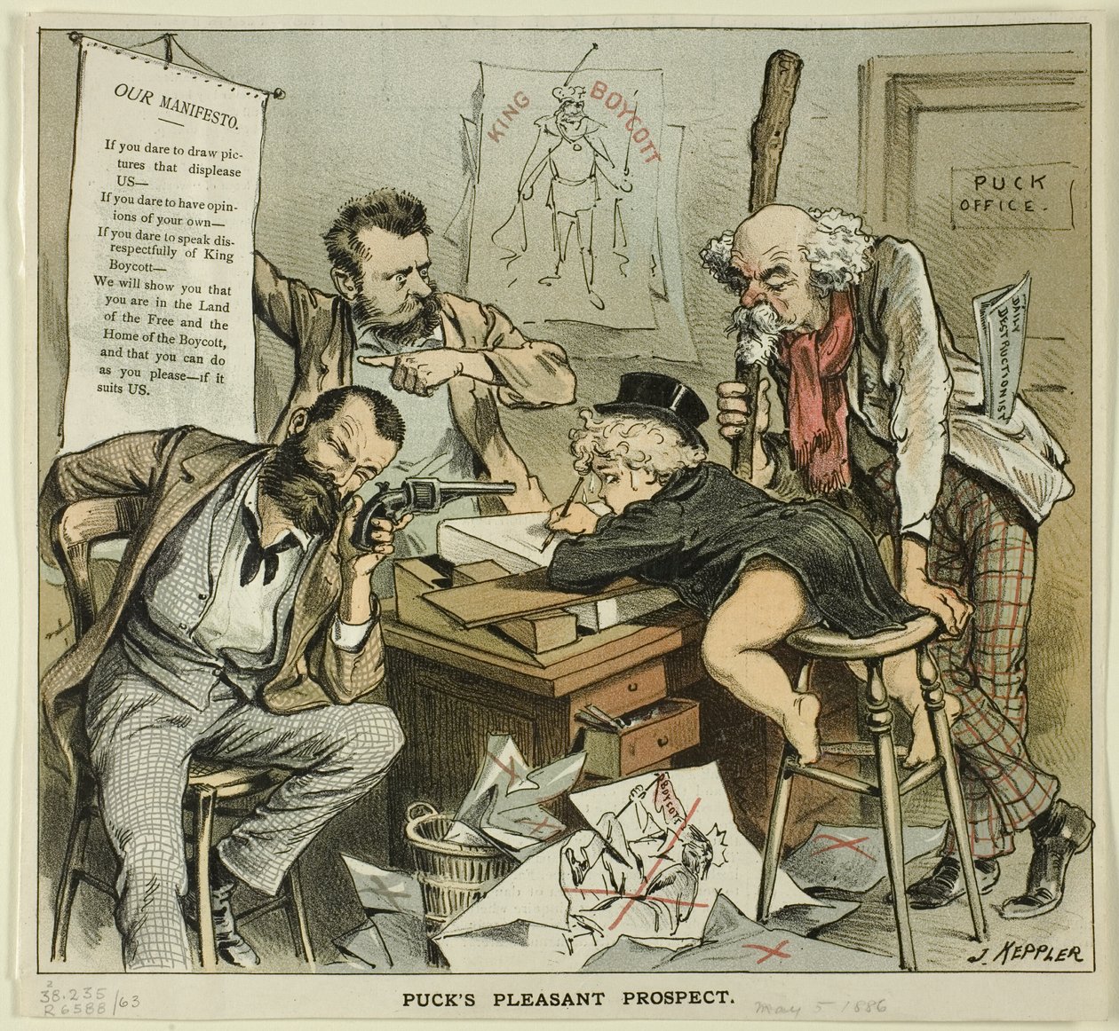 Przyjemna perspektywa Pucka, z Pucka autorstwa Joseph Keppler