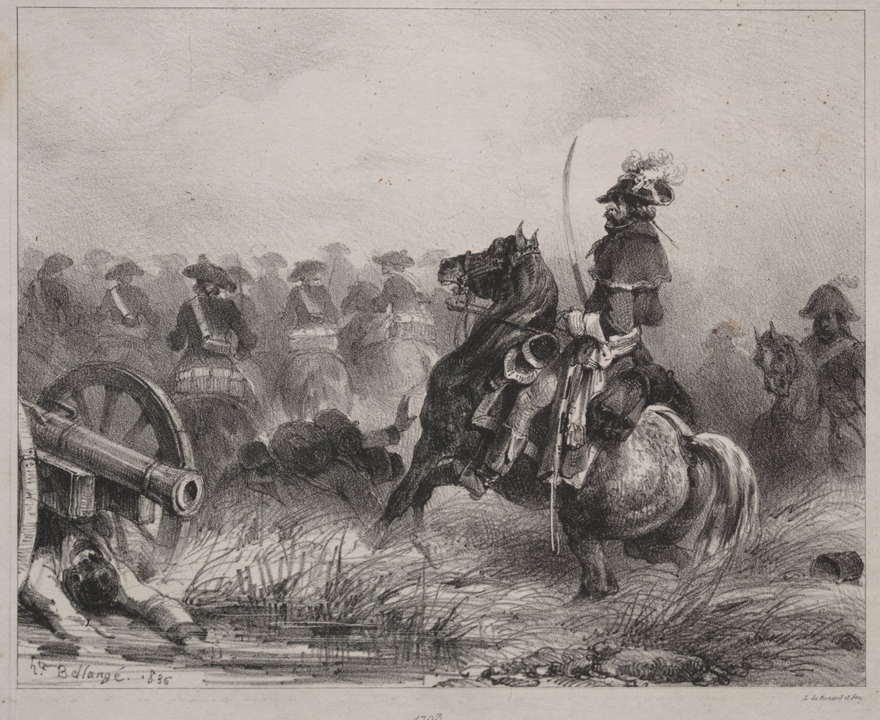 Scena kawalerii, 1836. autorstwa Joseph Louis Hippolyte Bellange