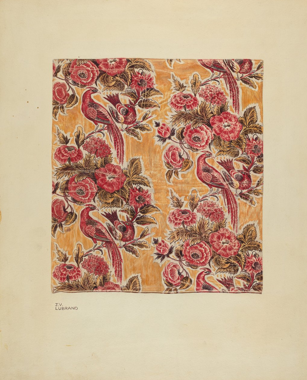 perkal szkliwiony na żółto, ok. 1900 r. 1939. autorstwa Joseph Lubrano