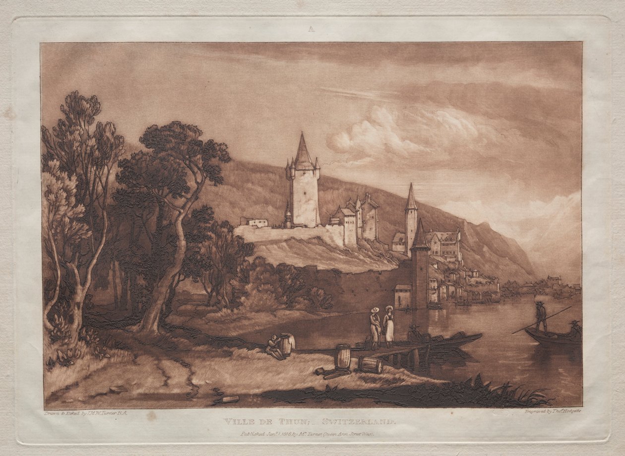 Miasto Thun. autorstwa Joseph Mallord William Turner