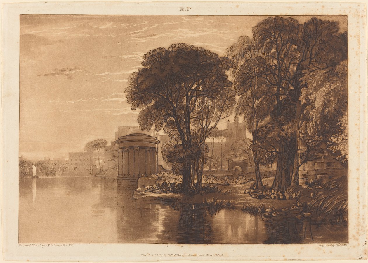 Isleworth autorstwa Joseph Mallord William Turner and Henry Edward Dawe