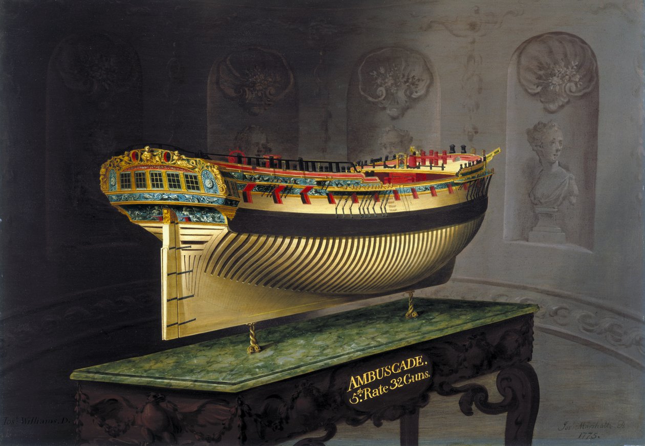 HMS Ambuscade, 1775 autorstwa Joseph Marshall