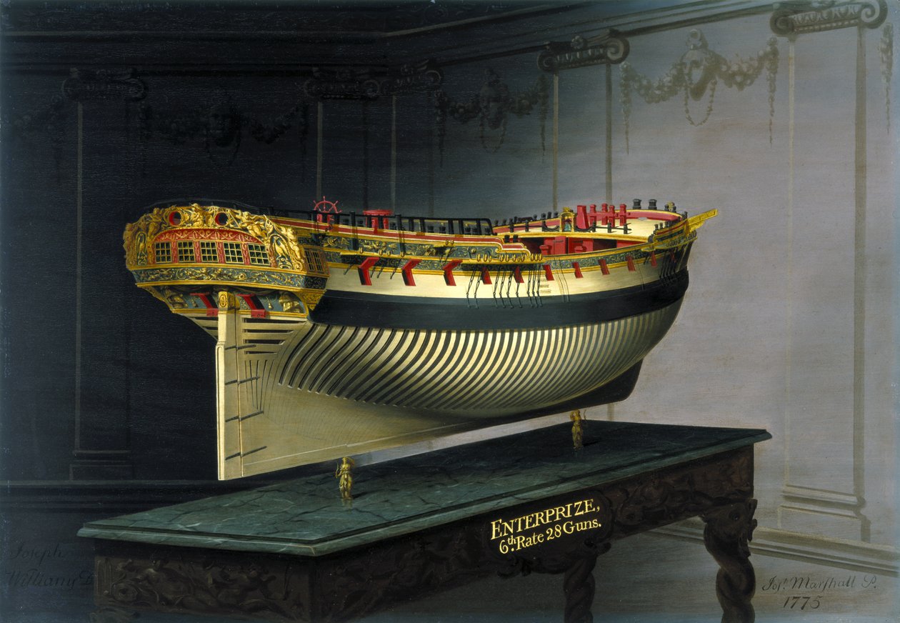 HMS Enterprise, 1775 autorstwa Joseph Marshall