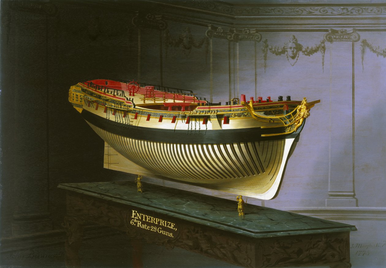 HMS Enterprise, 1775 autorstwa Joseph Marshall