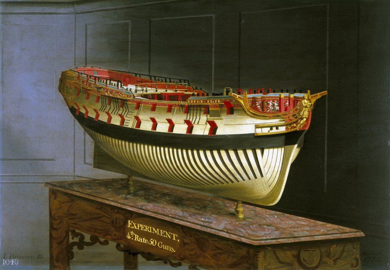 Eksperyment HMS, 1775 autorstwa Joseph Marshall