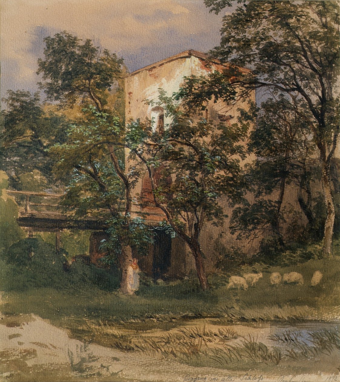 Wejście do zamku Seebenstein autorstwa Joseph Martin Höger