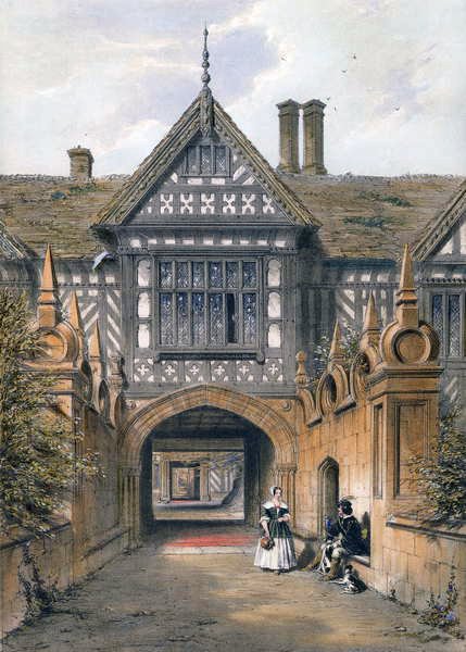 Speke Hall, Lancs autorstwa Joseph Nash