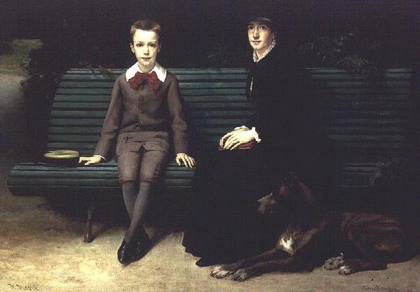 Mme Memssiere i jej syn autorstwa Joseph Paul Mesle