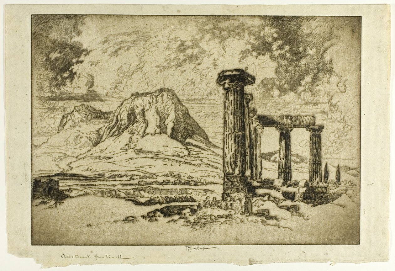 Akro-Korynt z Koryntu autorstwa Joseph Pennell