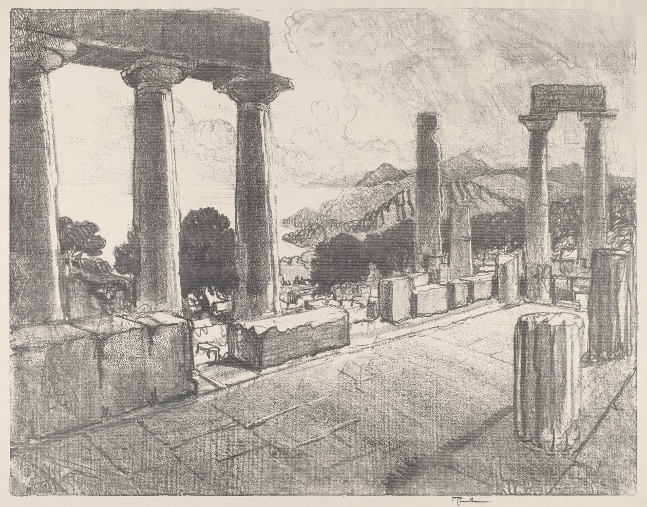 Egina, Czarny Las autorstwa Joseph Pennell