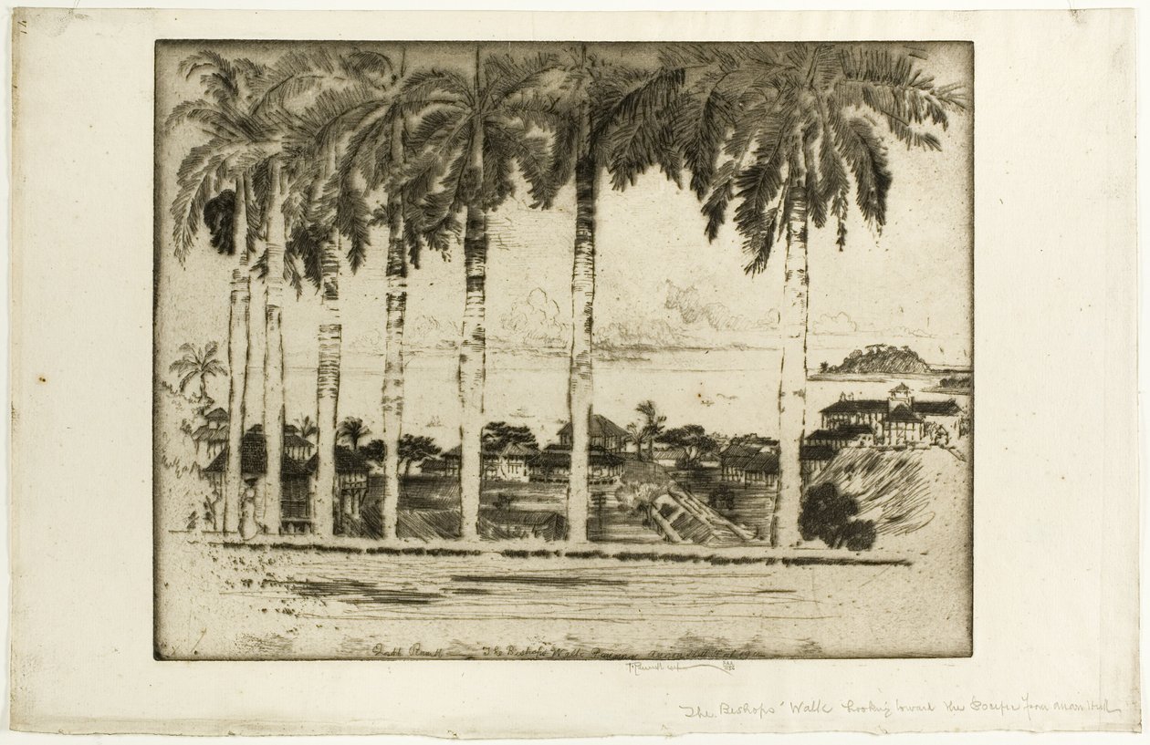 Bishops Walk, Ancon Hill, Panama autorstwa Joseph Pennell
