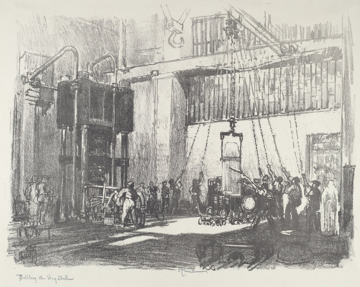 Butelkowanie Big Shell autorstwa Joseph Pennell